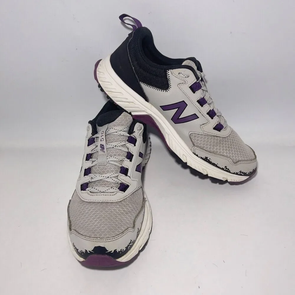 New Balance Women's 510 V5 Trail Running Shoes Gray/Purple WT510LG5 Size 10 - Picture 1 of 14